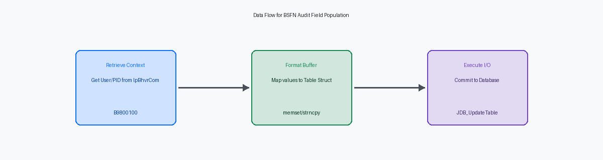 Data Flow for BSFN Audit Field Population