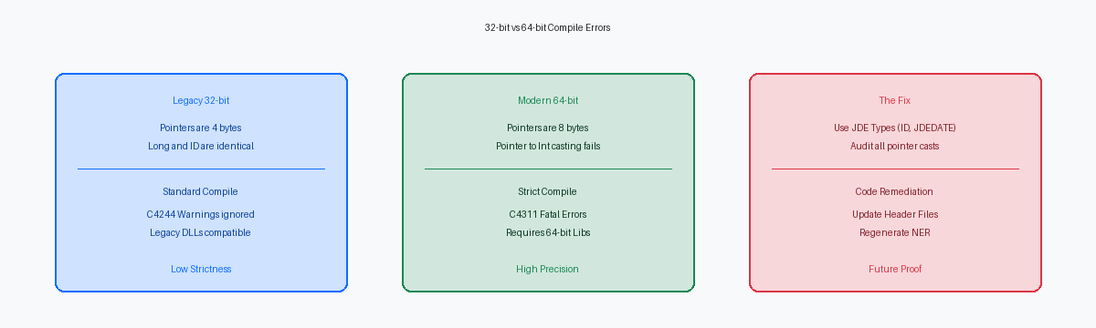 32-bit vs 64-bit Compile Errors