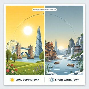 Day length comparison between two cities